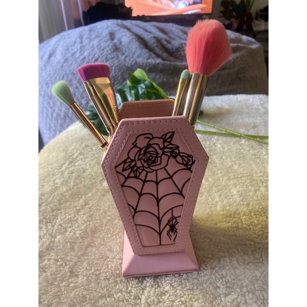 Pink Coffin Makeup Holder